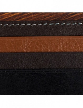 Etui skórzane na dokumenty karty wizytownik Beltimore  wielokolorowe mix J01 - zdjęcie 5