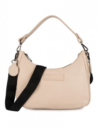 Torebka damska skórzana listonoszka mała premium klasyczna Beltimore beżowy L61 - zdjęcie 1