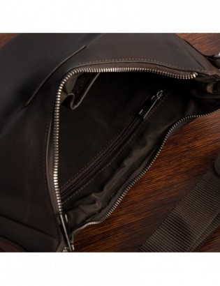 Torebka damska skórzana listonoszka mała premium klasyczna Beltimore brązowa L61 - zdjęcie 7