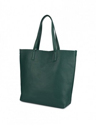 Torebka Damska Shopper Skóra Naturalna Miękka Beltimore zielona  N33 - zdjęcie 1