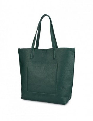 Torebka Damska Shopper Skóra Naturalna Miękka Beltimore zielona  N33 - zdjęcie 7