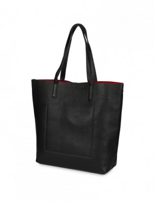 Torebka Damska Shopper Skóra Naturalna Miękka Beltimore czarna N33 - zdjęcie 8