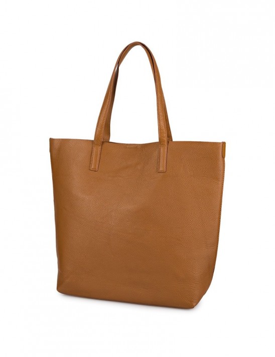 Torebka Damska Shopper Skóra Naturalna Miękka Beltimore brązowa N33