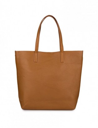 Torebka Damska Shopper Skóra Naturalna Miękka Beltimore brązowa N33 - zdjęcie 3