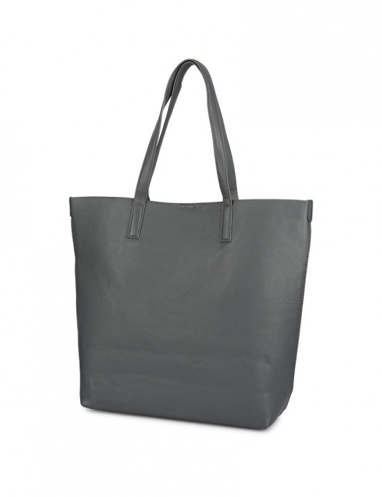 Torebka Damska Shopper Skóra Naturalna Miękka Beltimore szara N33
