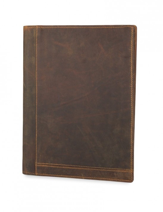 Biwuar Męski Skórzany Aktówka Teczka Biznesowa  Notebook Beltimore brązowy S80