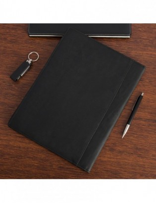Biwuar Męski Skórzany Aktówka Teczka Biznesowa  Notebook Beltimore czarny S80 - zdjęcie 4