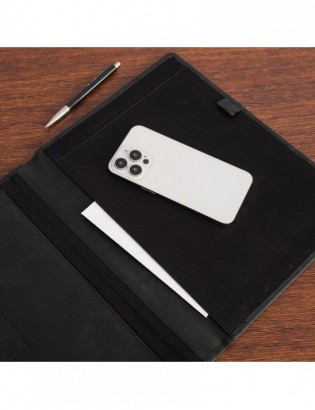 Biwuar Męski Skórzany Aktówka Teczka Biznesowa  Notebook Beltimore czarny S80 - zdjęcie 7