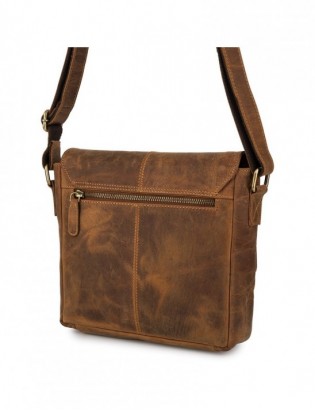 Torba męska skórzana na ramię zgrabna brązowa elegancka Beltimore N03 - zdjęcie 4