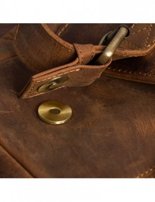 Torba męska skórzana na ramię zgrabna brązowa elegancka Beltimore N03 - zdjęcie 7