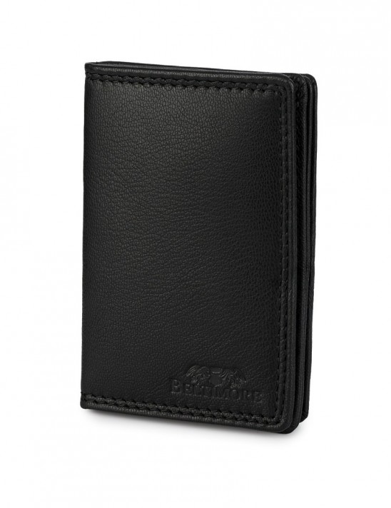 Etui na dokumenty karty granatowe skórzane slim Beltimore G01