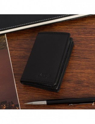 Etui na dokumenty karty granatowe skórzane slim Beltimore G01 - zdjęcie 3