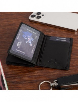 Etui na dokumenty karty granatowe skórzane slim Beltimore G01 - zdjęcie 7