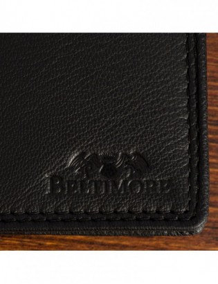 Etui na dokumenty karty granatowe skórzane slim Beltimore G01 - zdjęcie 8