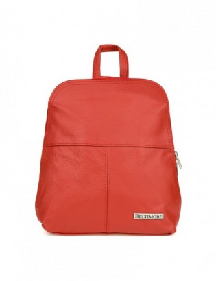 Plecak skórzany czerwona torebka elegancka poręczna Beltimore 021 - zdjęcie 3