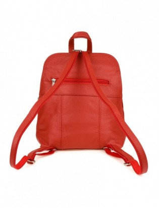 Plecak skórzany czerwona torebka elegancka poręczna Beltimore 021 - zdjęcie 5