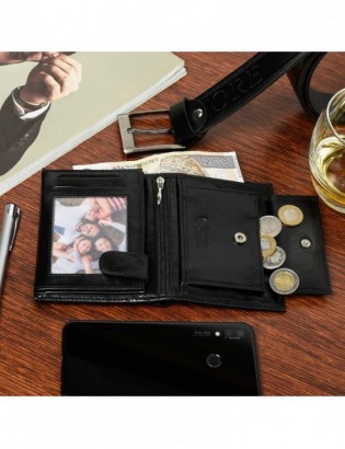 Zestaw męski skórzany premium Beltimore portfel pasek U01 - zdjęcie 4