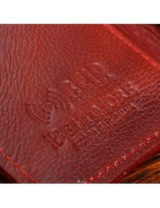 Czerwony damski portfel skóra naturalna premium Beltimore A02 - zdjęcie 8