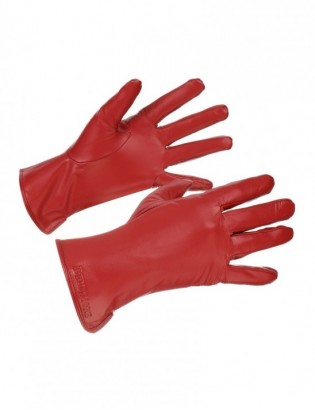 Rękawiczki skórzane damskie czerwone polar l/xl BELTIMORE K25 - zdjęcie 1