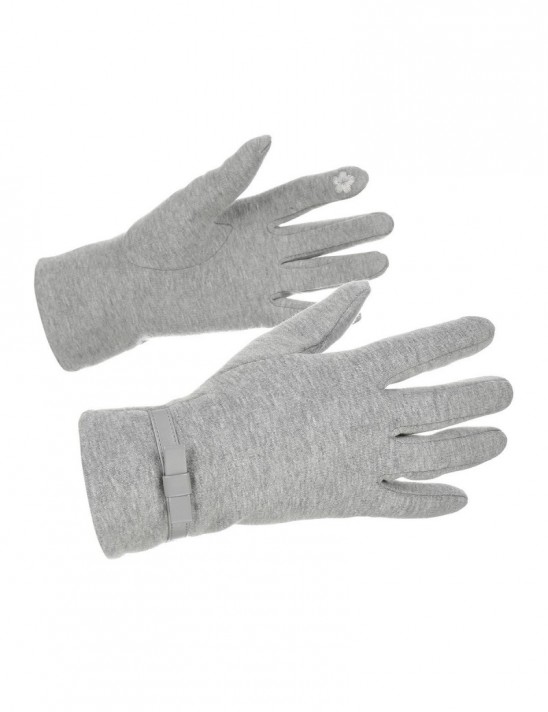 Rękawiczki damskie siwe dotyk polarek BELTIMORE K29