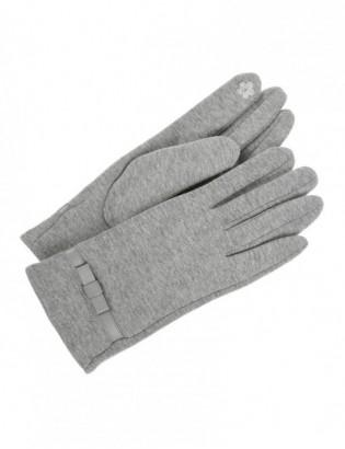 Rękawiczki damskie siwe dotyk polarek BELTIMORE K29 - zdjęcie 4