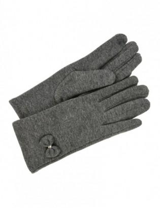 Rękawiczki damskie szare dotyk polarek BELTIMORE K30 - zdjęcie 3