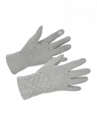 Rękawiczki damskie siwe dotyk polarek BELTIMORE K31