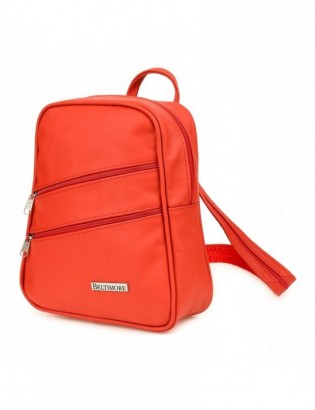 Czerwony plecak torebka damska Skórzana Beltimore 022 - zdjęcie 1