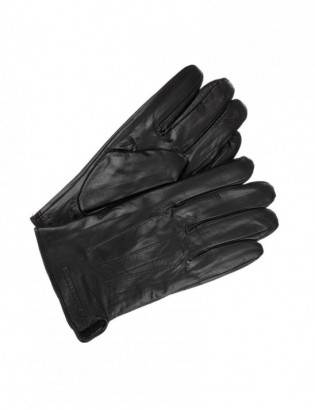 Zestaw męski skórzany portfel poziomy rękawiczki czarne Beltimore T84 - zdjęcie 11