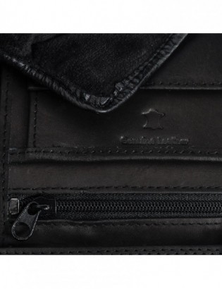 Zestaw męski skórzany portfel pionowy rękawiczki czarne Beltimore T83 - zdjęcie 10