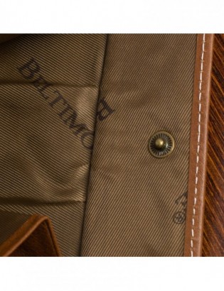 Portfel męski skórzany brązowy poziomy z zapinką pojemny Beltimore RFiD I46 - zdjęcie 10