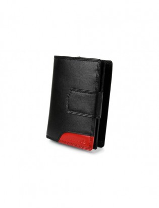 Damski skórzany portfel duży pionowy RFiD czarny BELTIMORE 039 - zdjęcie 3