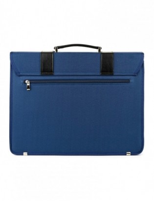 Beltimore luksusowa męska aktówka teczka torba duża na laptopa niebieska I36 - zdjęcie 4