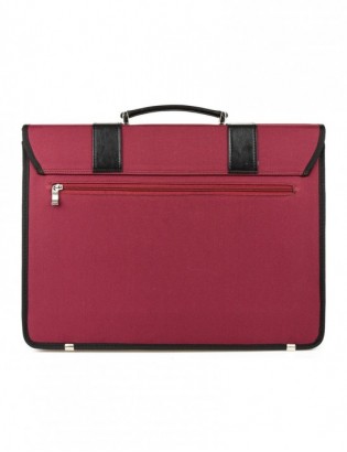 Beltimore luksusowa męska aktówka teczka torba duża na laptopa bordowa I36 - zdjęcie 2