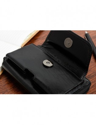 Etui kabura portfel na dokumenty karty czarne skórzane Beltimore G92 - zdjęcie 6