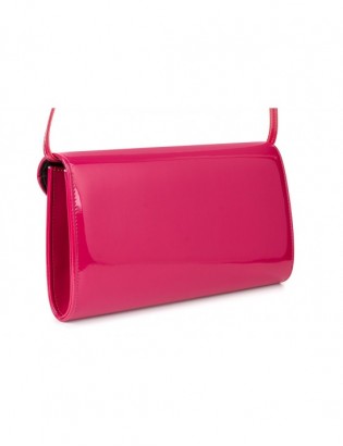 Różowa lakierowana damska torebka wieczorowa kopertówka BELTIMORE M78 - zdjęcie 5