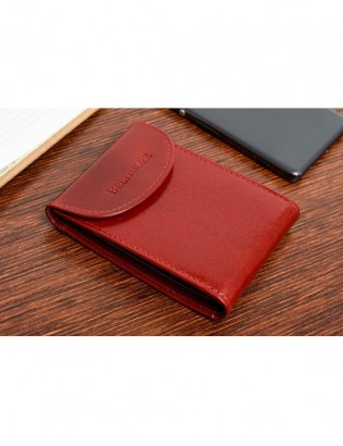 Etui na wizytówki czerwone skórzane okładki portfel Beltimore G90 - zdjęcie 4