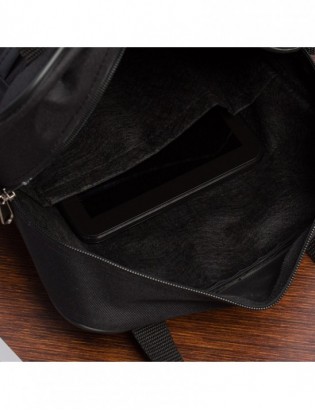 Męska torba na ramię raportówka A4 listonoszka czarna pojemna elegancka F54 - zdjęcie 2
