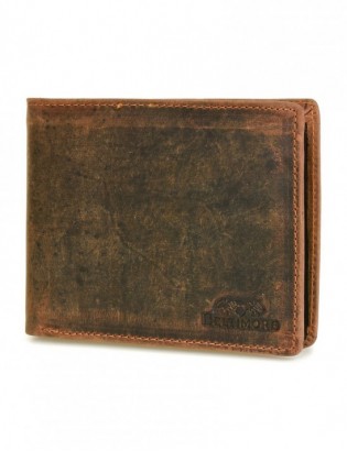 Męski portfel skórzany brązowy nubuk skóra poziomy Beltimore R84 - zdjęcie 3
