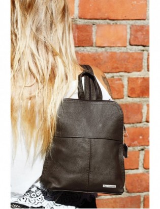 Plecak skórzany czarna torebka elegancka poręczna Beltimore 021 - zdjęcie 2
