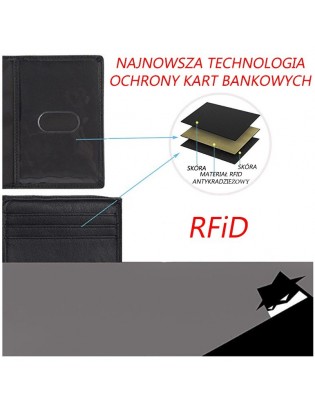 Portfel skórzany zasuwany duży poziomy RFiD nubuk szary Beltimore H01 - zdjęcie 7