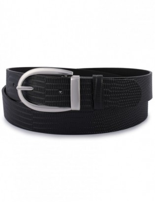 Skórzany pasek damski do spodni sukienki czarna skóra nat 3 cm Beltimore D89 - zdjęcie 5