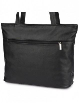 Skórzana damska torba na ramię elegancka czarna klasyczna Beltimore L44 - zdjęcie 6