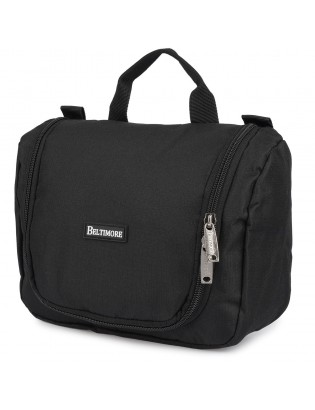 Kosmetyczka podróżna czarna unisex organizer lusterko Beltimore R26 - zdjęcie 1