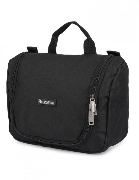 Kosmetyczka podróżna czarna unisex organizer lusterko Beltimore R26