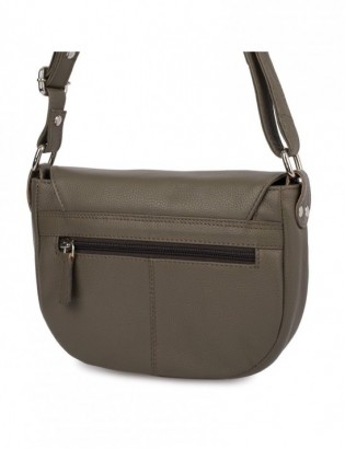 Torebka damska skórzana listonoszka mała premium slim klasyczna taupe Beltimore L57 - zdjęcie 6
