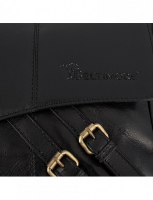 Torba męska skórzana na ramię zgrabna czarna elegancka Beltimore N03 - zdjęcie 7