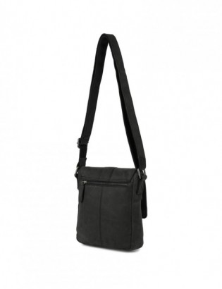 Torba męska skórzana na ramię zgrabna czarna elegancka Beltimore N11 - zdjęcie 9