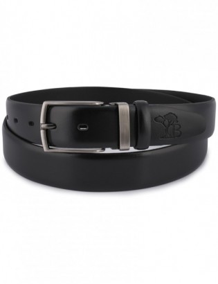 Pasek męski skórzany premium 3,5 cm casualowy czarny skóra lico Beltimore E39 - zdjęcie 5