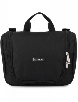 Kosmetyczka podróżna czarna unisex organizer lusterko Beltimore R26 - zdjęcie 12